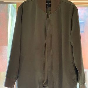 WHO WHAT WEAR oversized cloth bomber jacket sz s
